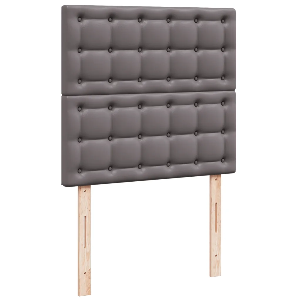 Giroletto a Molle con Materasso Grigio 90x190 cm in Similpelle 3293002