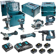 SET DI 7 MACCHINE MAKITA (DDF484 + DTD154 + DGA506 + DHS680 + DHR243 + DTM51 + DJV182) - DLX7014PTJ