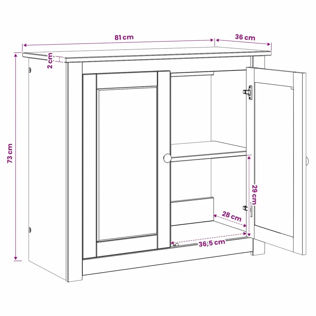 Supporto per Acquario PANAMA Bianco e marrone 81 x 36 x 73 cm 42034040