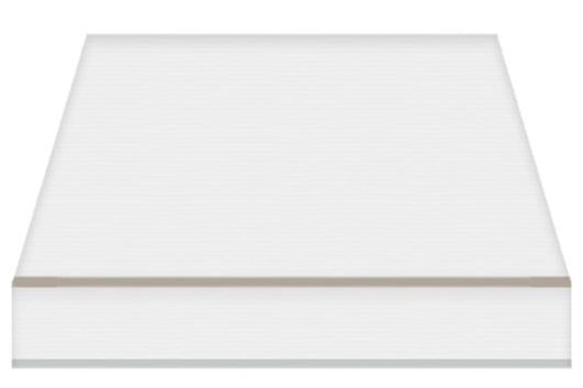 Tenda da Sole a Bracci Estensibili Tempotest Para', col. Bianco 15, Largh. 3,6m x Sporgenza 2.10m con Mantovana Ondulata - Arganello Destro