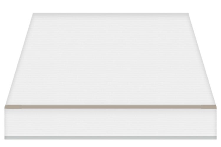 Tenda da Sole a Bracci Estensibili su Barra Quadra Tempotest Para', col. Bianco 15, Largh. 3,9m x Sporgenza 2.85m con Arganello Destro