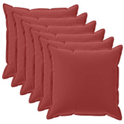 Federa 6 pcs HOUTEN Rosso Vino 30 x 30 cm Poliestere 915928