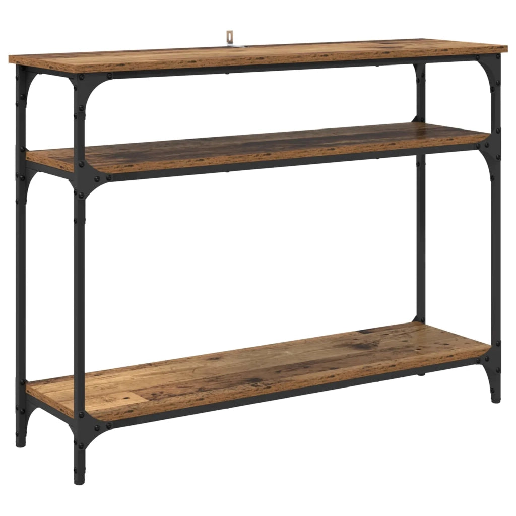 Tavolo consolle con lo scaffale Legno vecchio 100 x 29 x 75 cm