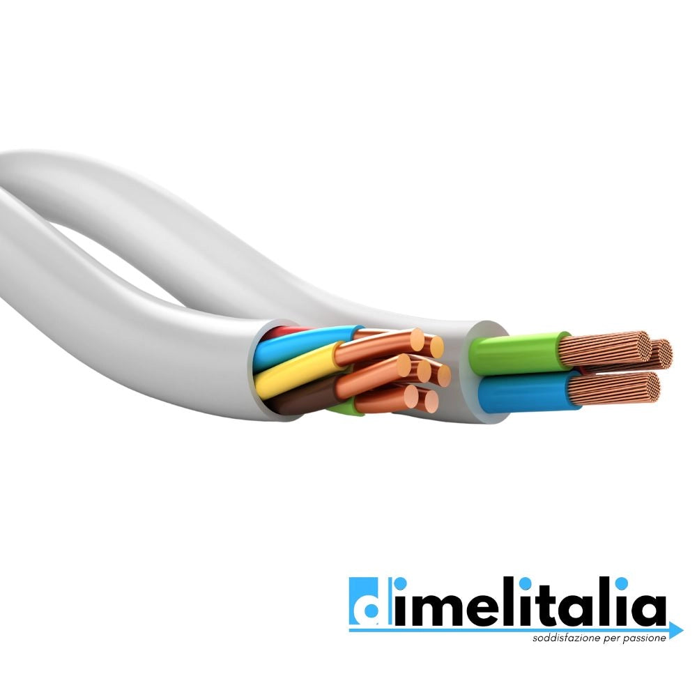 Cavo elettrico grigio fror gommato flessibile tutor tripolare antifiamma 3 fili *** lunghezza metri 100, sezione cond...