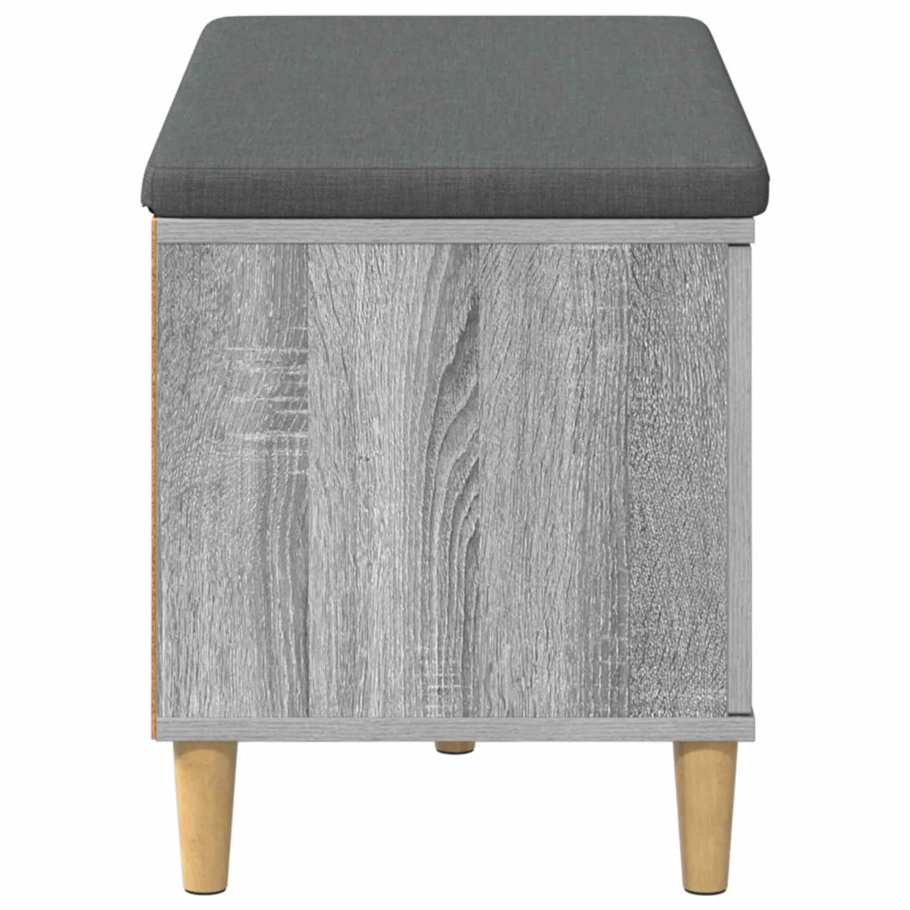 Panca per ingresso con cuscino-Sgabello-Panca da Corridoio Grigio Sonoma 60 x 38 x 46 cm 122590