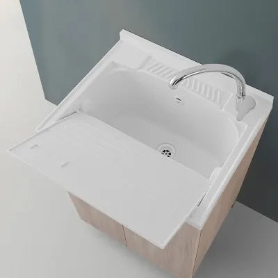 Mobile lavanderia da interno 60 cm olmo con strofinatoio incluso