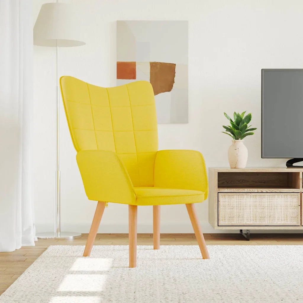 Sedia Relax Giallo Senape in Tessuto 327926