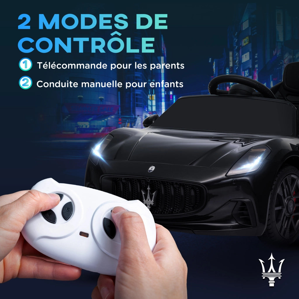 Auto elettrica per bambini Maserati Gran Turismo Folgore ¨C zephmum ¨C 12V telecomando nero