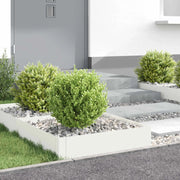 Bordura per Prato 4 pz 60 x 60 x 20 cm Acciaio Bianco 8008906
