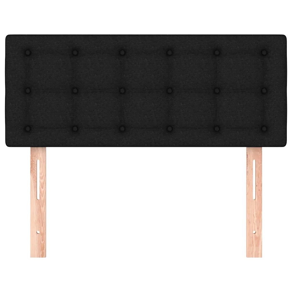 Testiera-Testata-Testiera Decorativa Nera 100x5x78/88 cm in Tessuto 528349