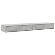 Cassetti per letto | Comodino | Armadio da Notte | Mobiletto da notte Grigio cemento 135 x 36,5 x 16,5 cm