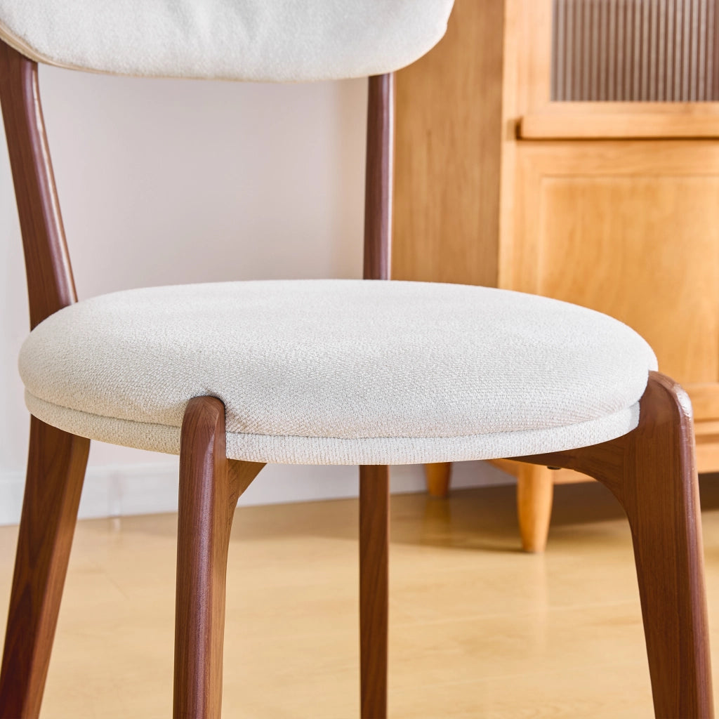 Sedie da Pranzo Set 2 Pezzi Imbottite ¨C MINIMAL ¨C Tessuto Lino Stile Moderno per Sala e Cucina