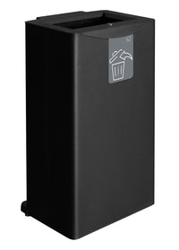 Pattumiera Sistema di Raccolta Rifiuti 44,5x35xh84 cm in Acciaio Apertura Frontale Nero