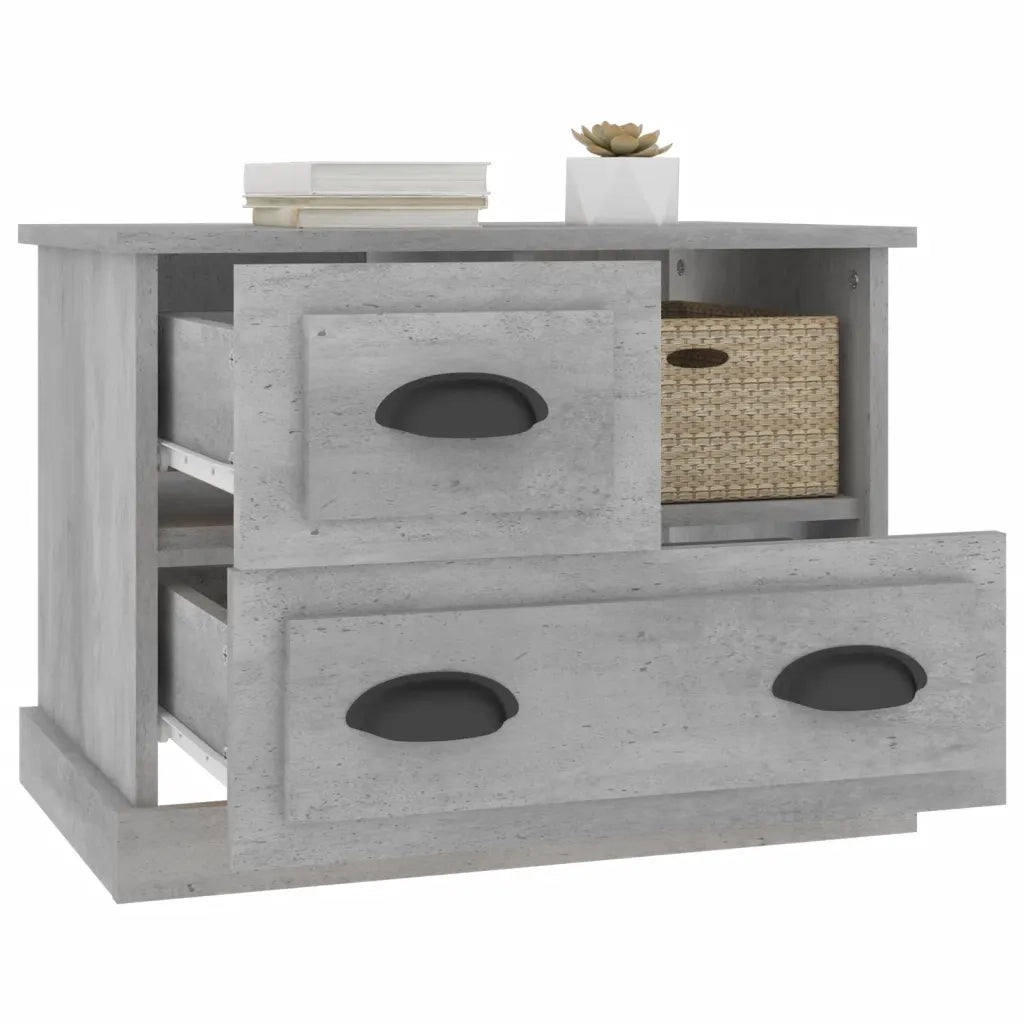 Comodino Grigio Cemento 60x39x45 cm 816364