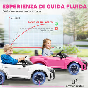 Macchina Elettrica per Bambini Licenza Audi RS 12V con Telecomando Rosa