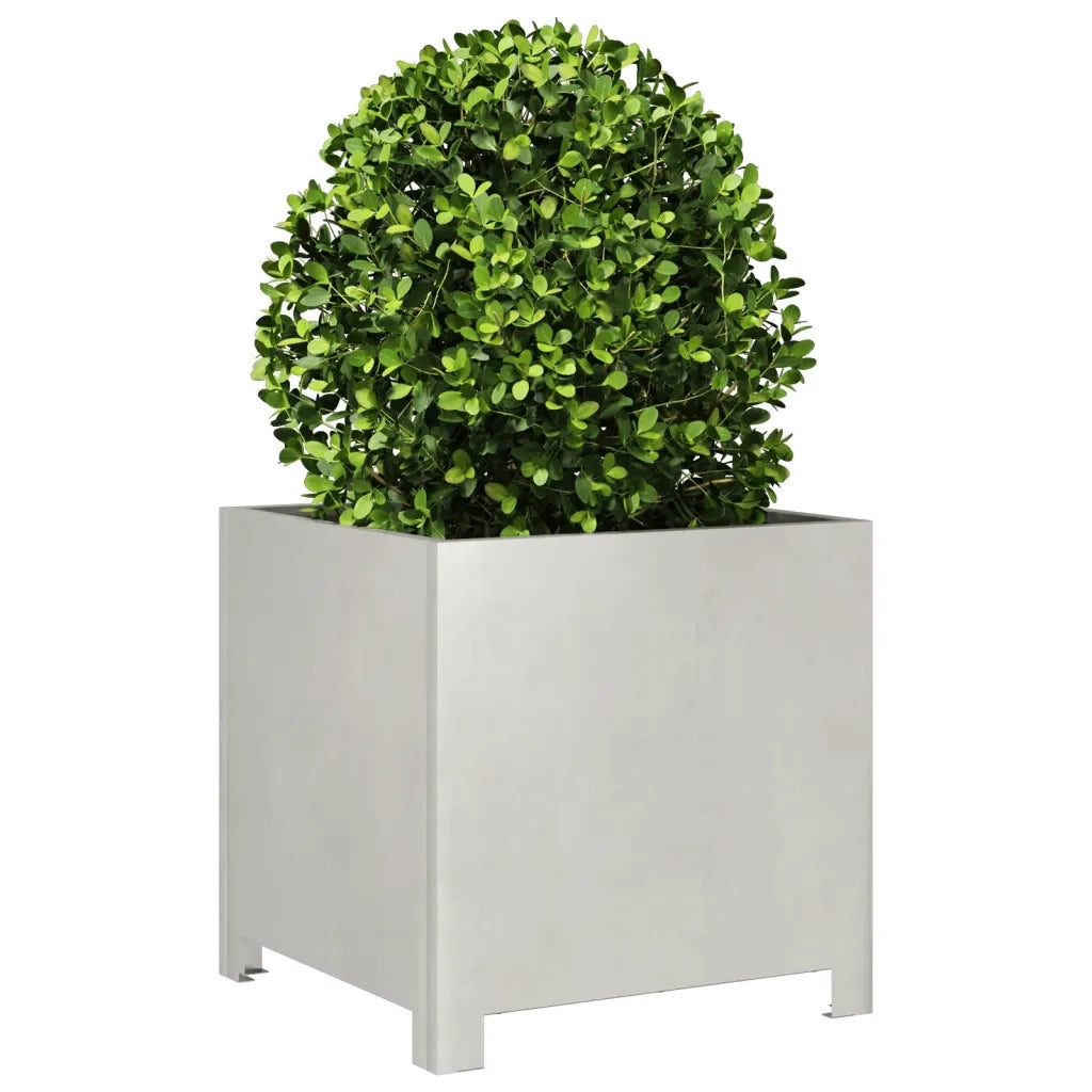 Fioriere da Giardino 2 pz 40x40x40 cm in Acciaio Inox