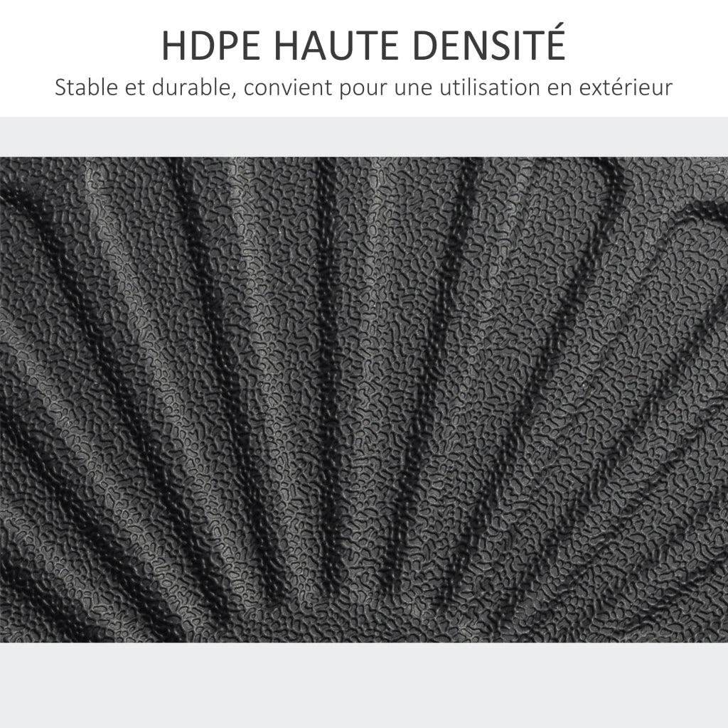 Base per Parasole in Acciaio e HDPE ¨C Zephmum ¨C 51x51x30,5 cm Nero