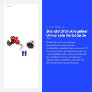 Regolatore di pressione del carburante universale - Miglioramento delle prestazioni del motore - Rosso - Regolabile pressione del carburante - Adatto per auto - Costruito in alluminio - Codice prodotto:  - Modello: - Specifiche tecniche: