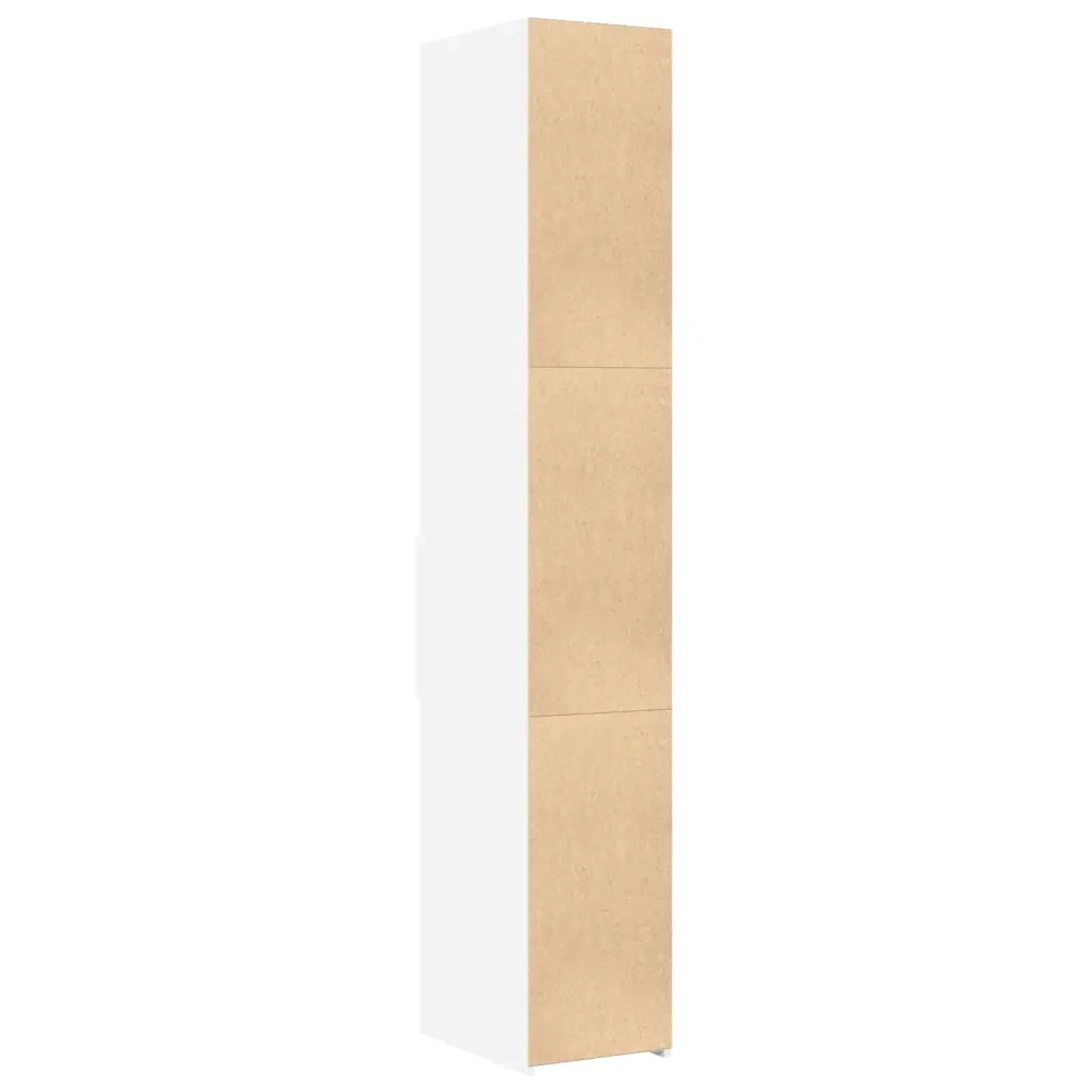 Credenza | Madia | Buffet da pranzo | Armadio da pranzo Bianca 30x42,5x185 cm in Legno Multistrato