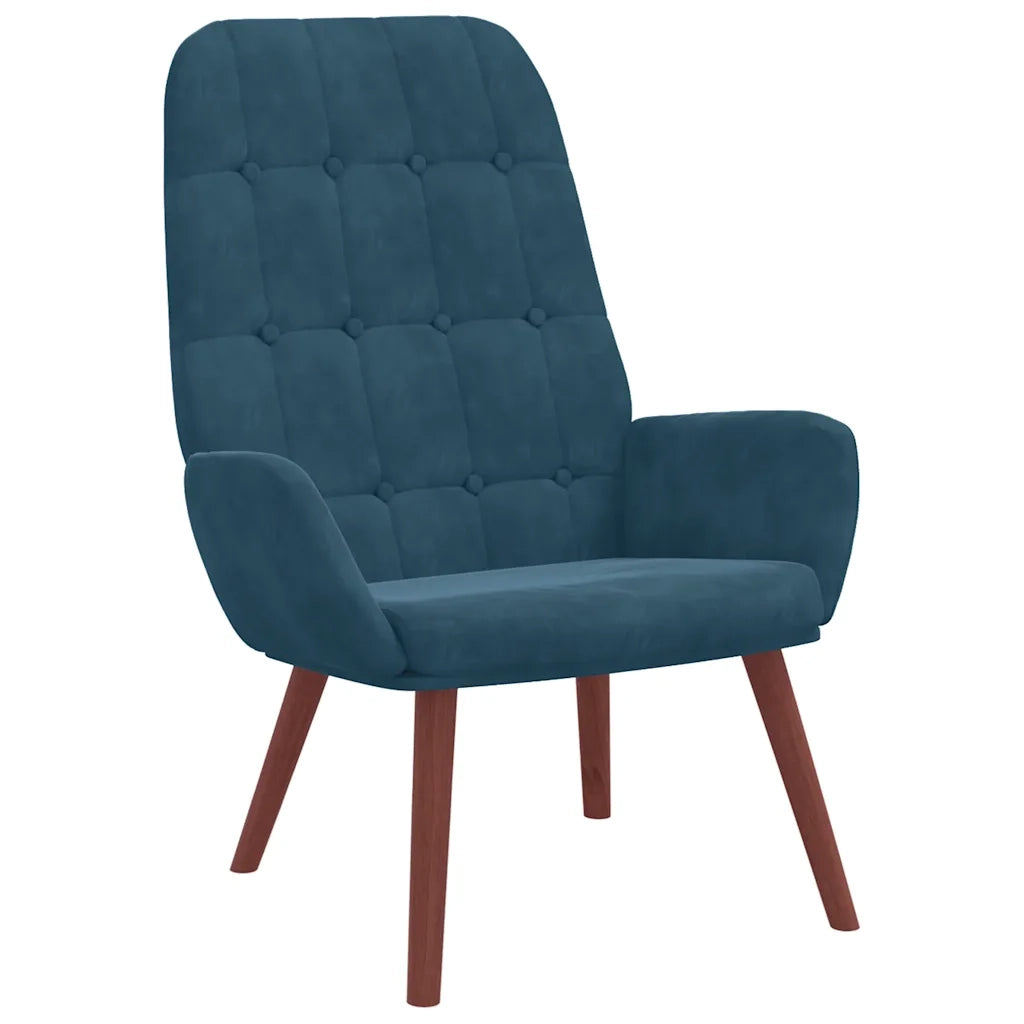 Poltrona Relax-Poltroncina Blu in Velluto 321140