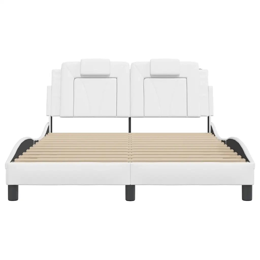 Giroletto Viana senza Materasso Bianco 140x190 cm in Similpelle 3208090
