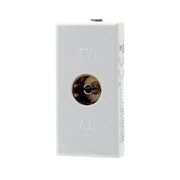 Trade Shop - Presa Tv Femmina Bianco Connettore Compatibile Bticino Axolute -
