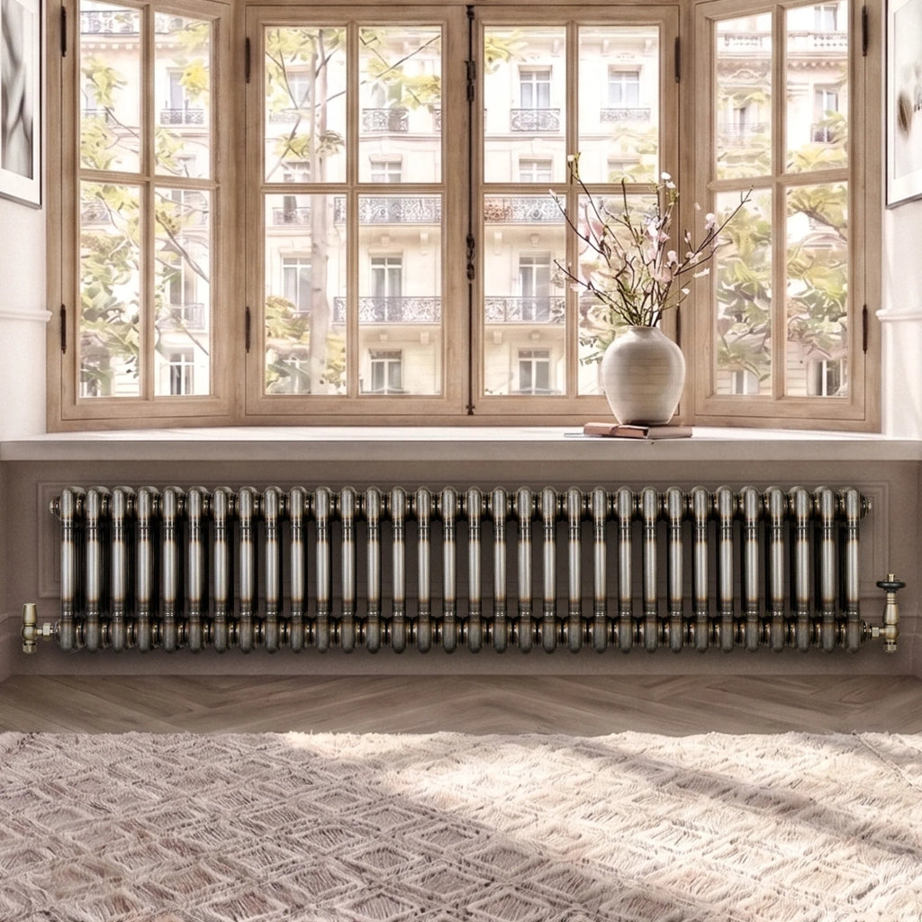 Radiatore 3 Colonne Orizzontale Metallo Grezzo 300 x 1460 mm TRV