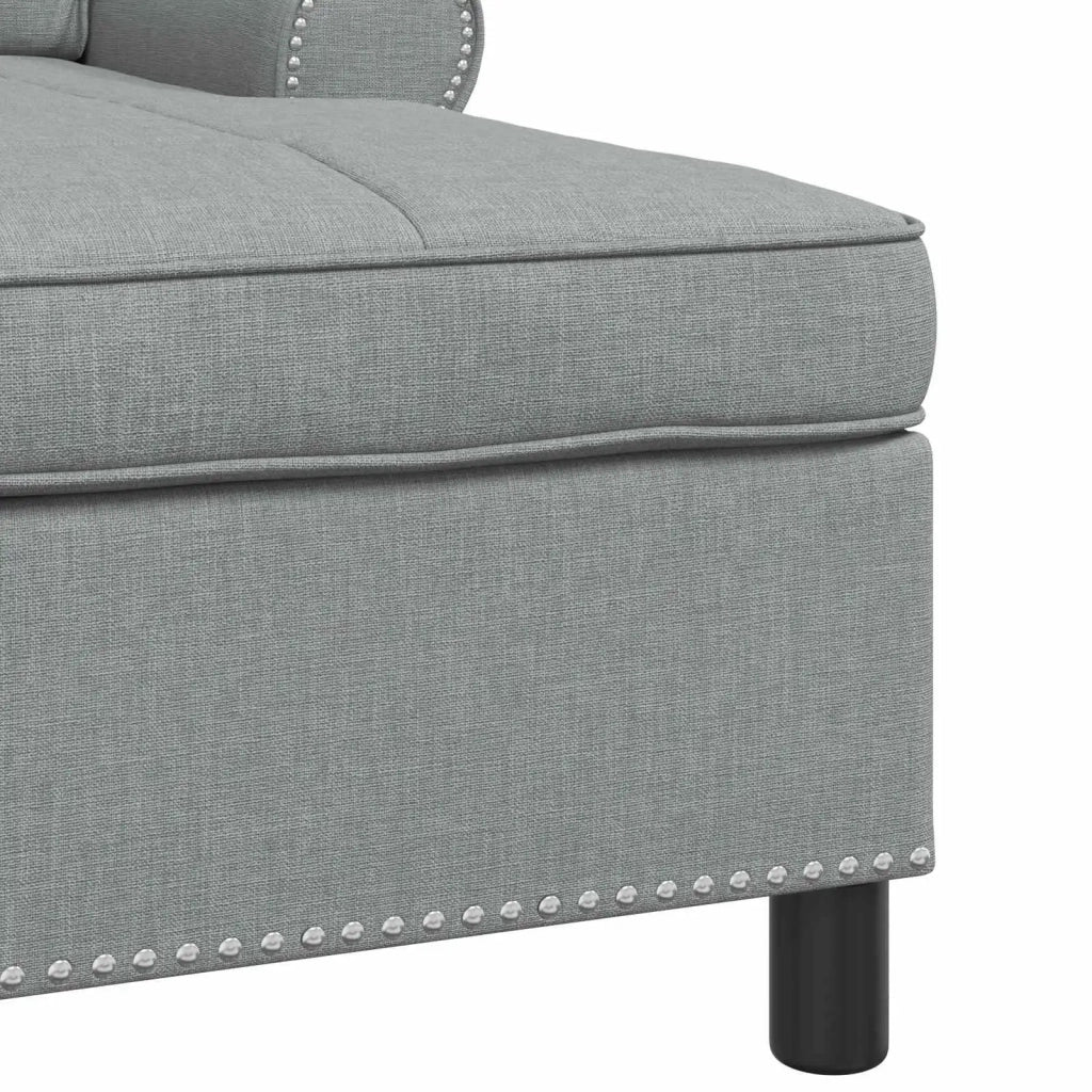 Chaise Lounge Grigio chiaro 91 x 157 x 91 cm Tessuto