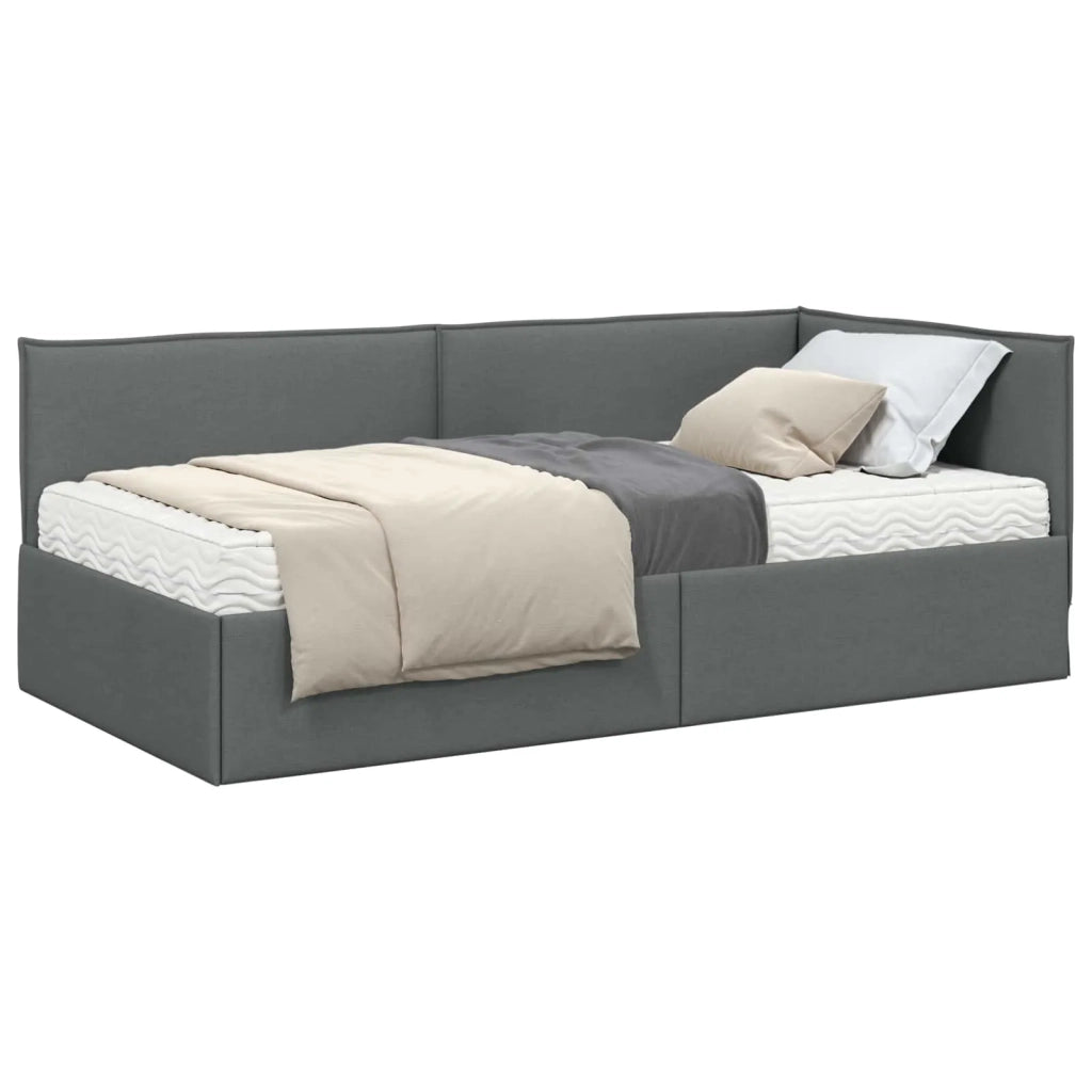 Struttura Letto Angolare con Materasso 2 pcs Grigio Velluto 3394022
