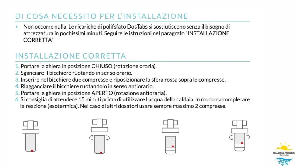 Manta Ecologica Ricarica Universale Di Polifosfati In Compresse Dostabs