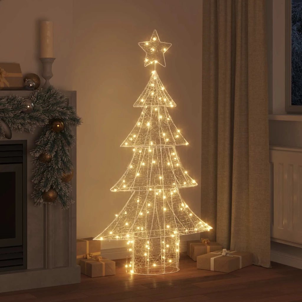 Albero di Natale | Decorazioni natalizie con 160 LED Bianco caldo 150 cm Acrilico