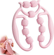 Massaggio cellulite profondo - Massagerol con manico per gambe - Apparecchio di massaggio cellulite (rosa) Apparecchio di massaggio ginocchia