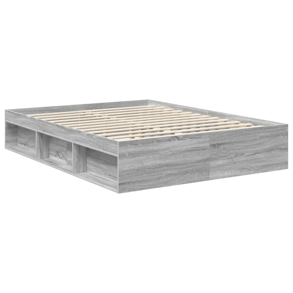 Struttura del letto Grigio Sonoma 150 x 200 cm Pino massello 3411733