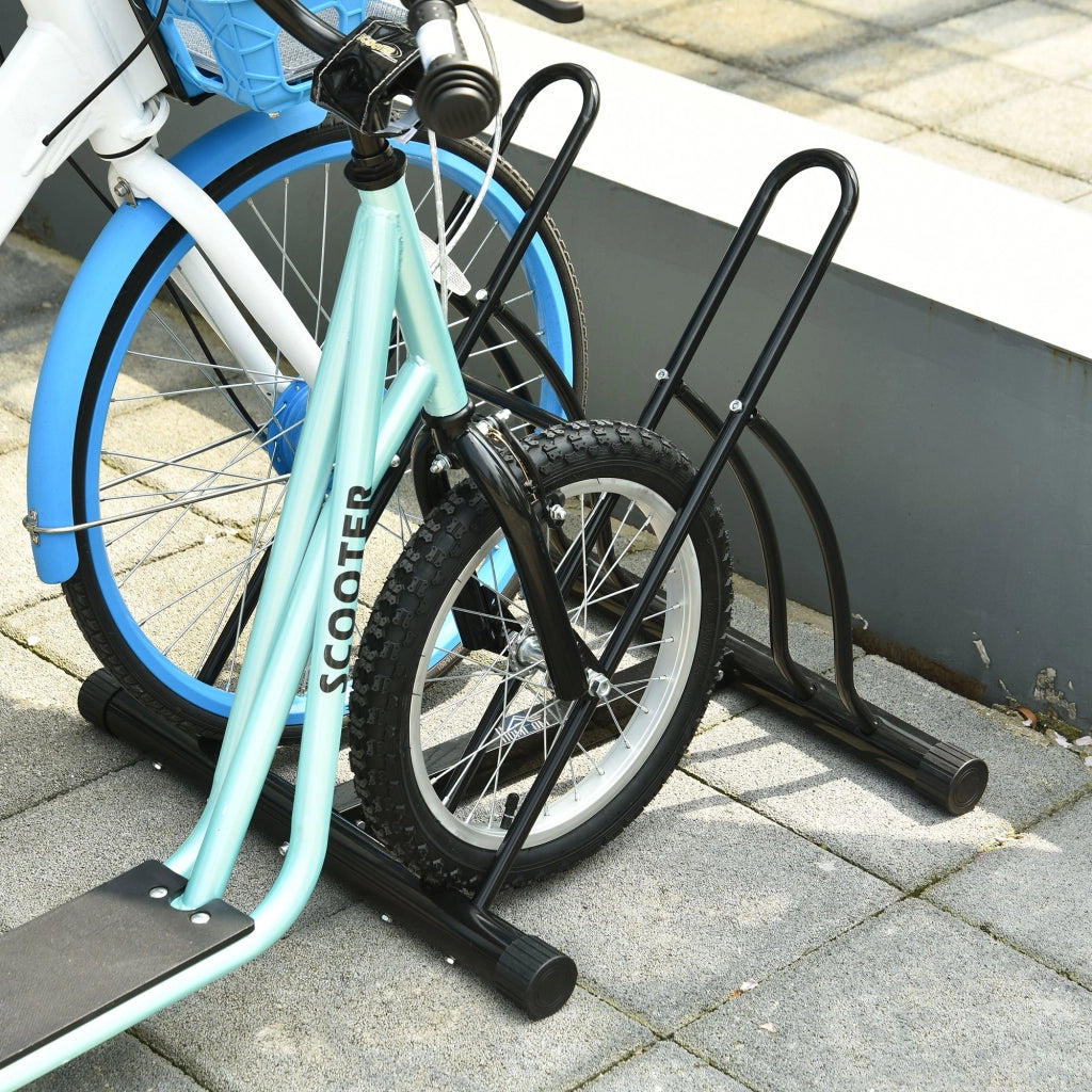 Sostegno Biciclette 2 Posti ¨C zephmum ¨C Nero 60x54x57 cm