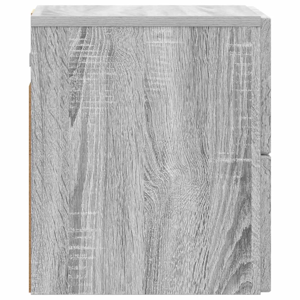 Mobiletto da notte a muro 2 pcs Grigio Sonoma 33 x 34,5 x 40 cm 898478