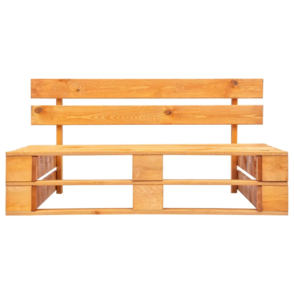 Divano Centrale da Giardino Pallet-Sofa Modulare-Divanetto da esterno Legno Pino Impregnato Ambra 112104