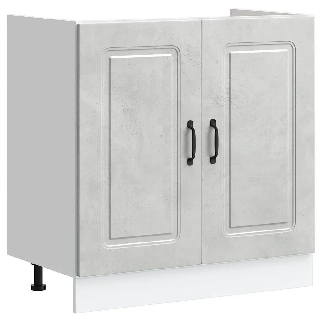 Pensile da cucina | Mobile base lavello Kalmar Grigio Cemento 80x46x81,5 cm