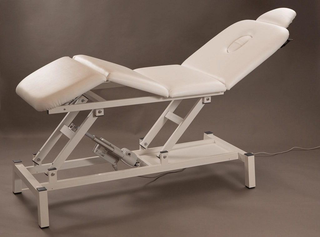Lettino da Massaggio Fisioterapia Elettrico 4 Sezioni 190x65x55/85cm Benotti Ascot Bianco