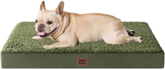 Cuscino per Cani Ortopedico per Piccoli Cani 76x51x9cm, Lavabile, Cuscino morbido per Cani, Materasso per Cani, Materasso per Bench, Verde Olimpia