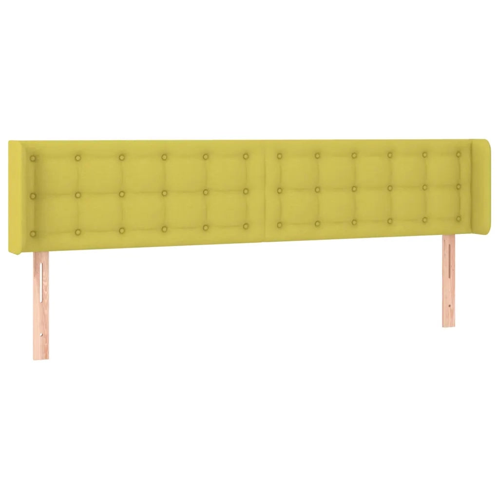 Testiera ad Orecchio Verde 163x16x78/88 cm in Tessuto