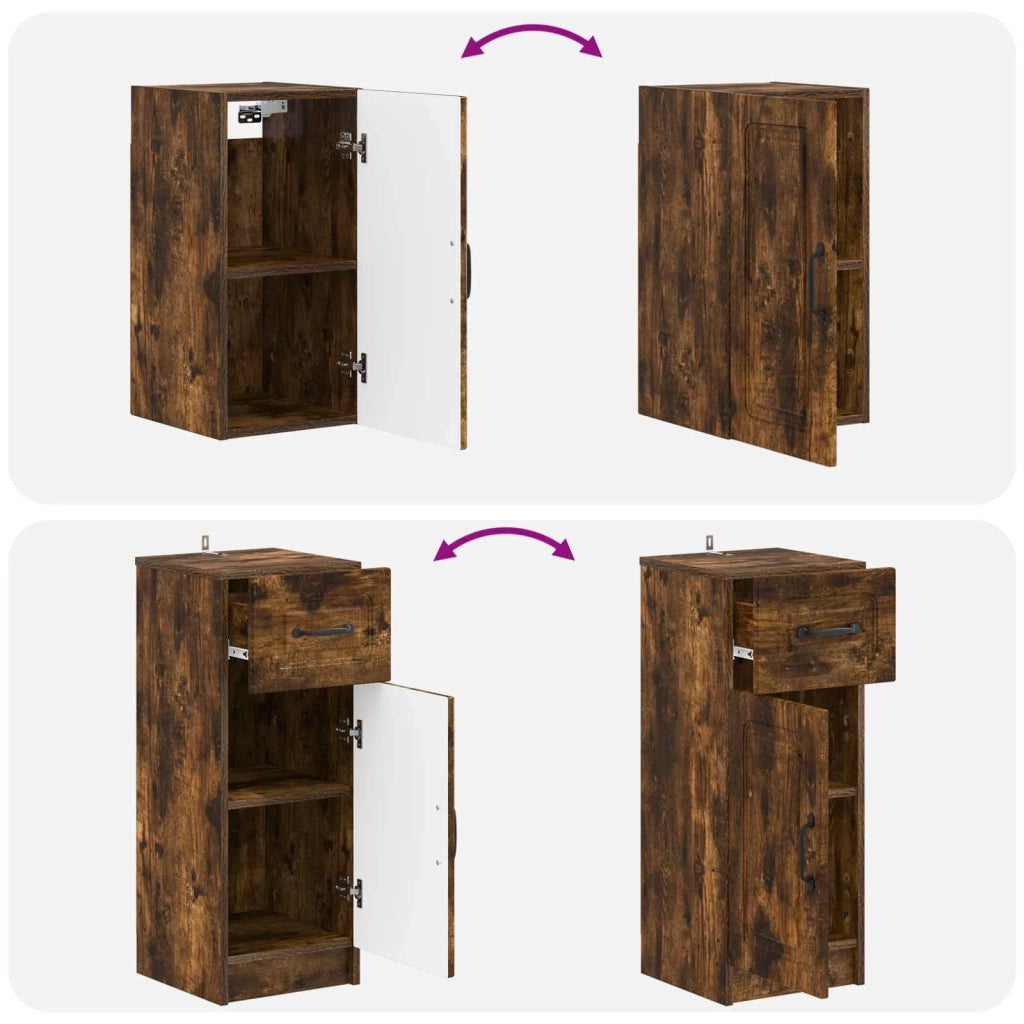 Set di Mobili da Bagno da 4 Pezzi UTRECHT Rovere Fumo 3417977