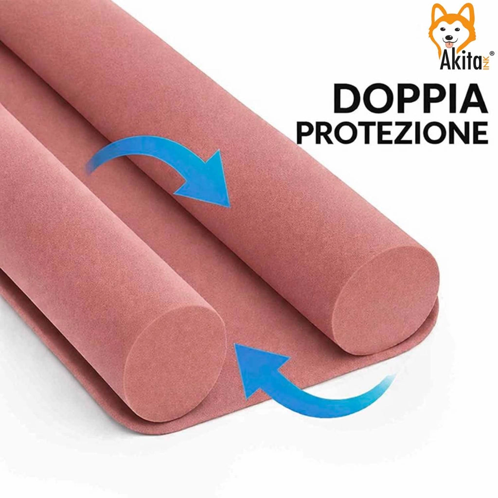 Akitaink 2 Paraspifferi Porta Doppia 90 cm Marrone