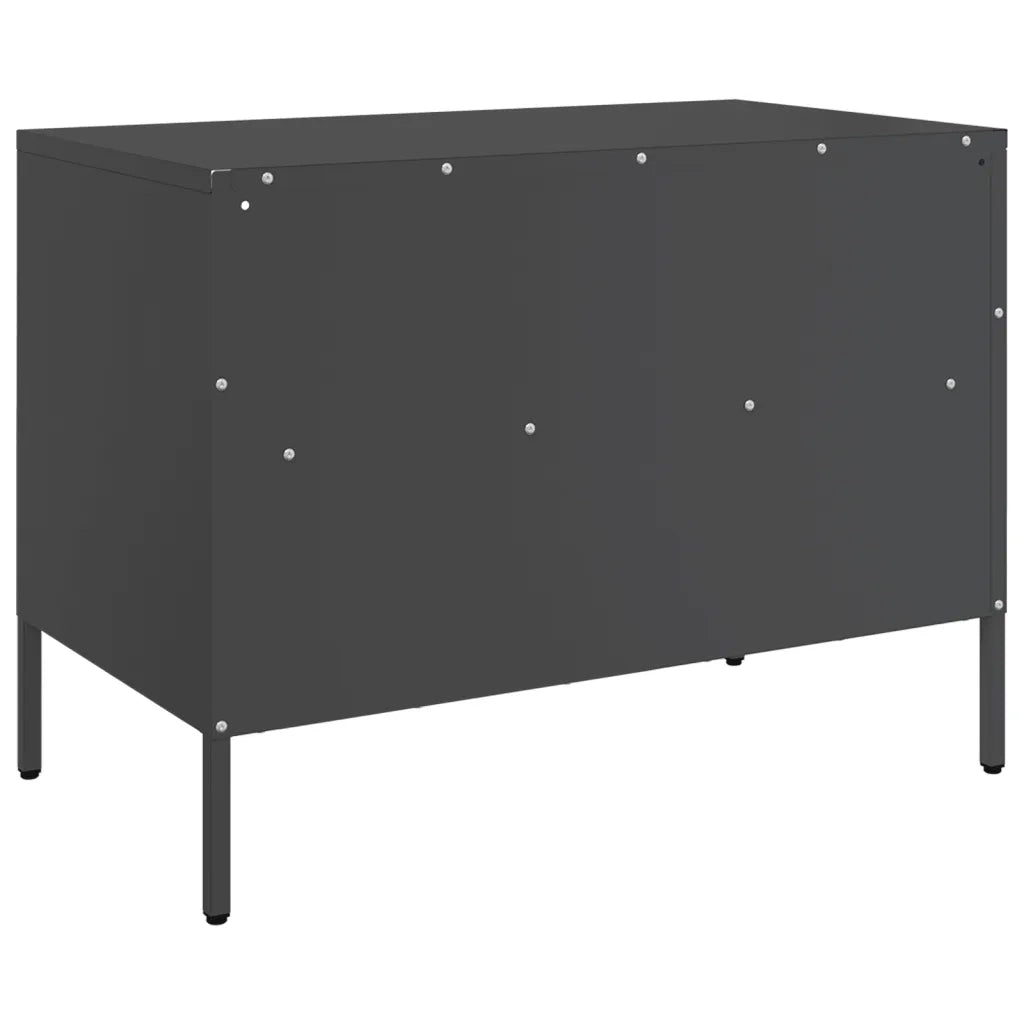 Mobile TV-Credenza per TV-Console TV Nero 68x39x50,5 cm in Acciaio 755322