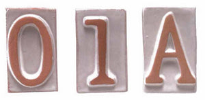 6blister blister numero civico in terracotta "e" cm.8,5h cod:ferx.84700