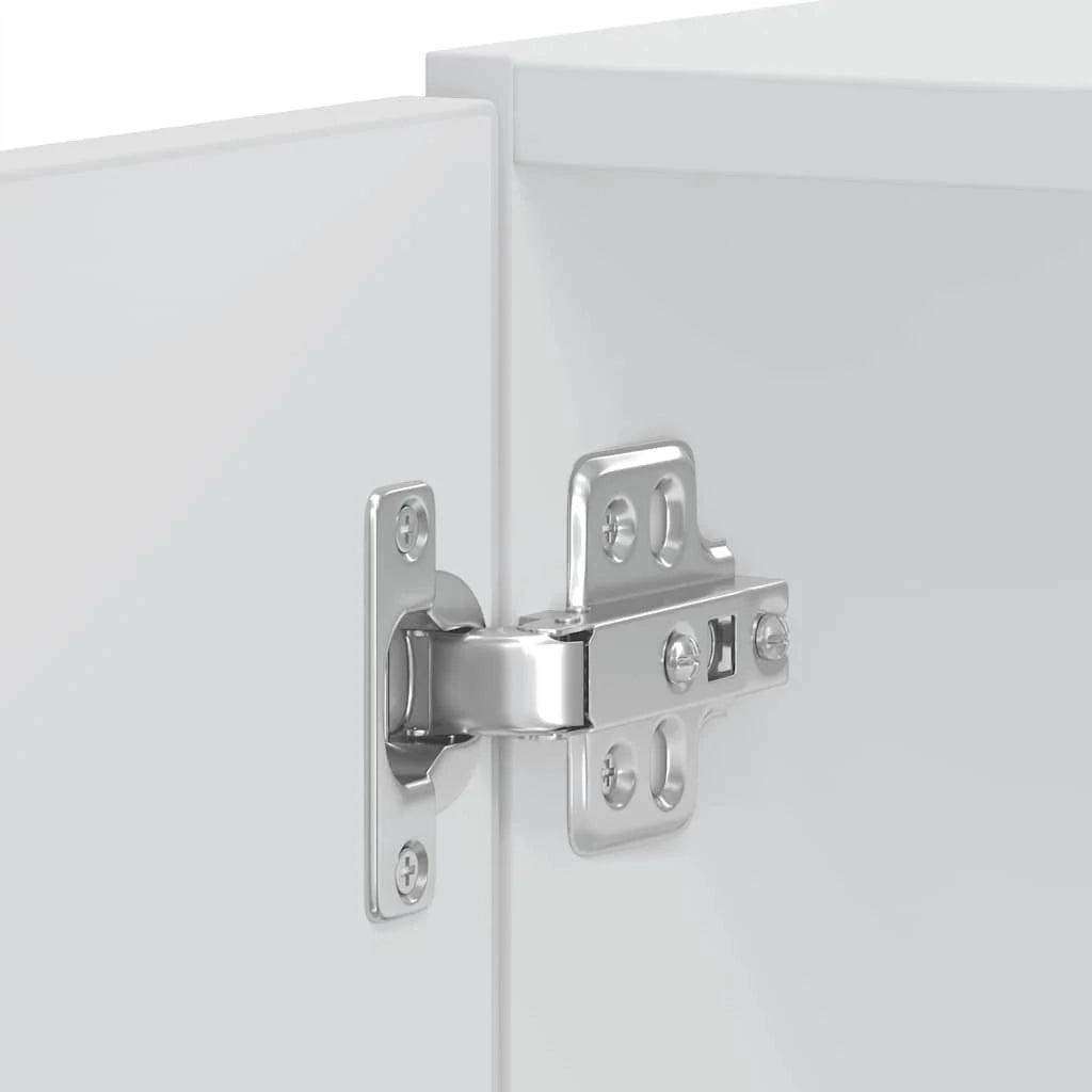 Set di 2 mobili forno di design salvaspazio 60 x 57 x 207 cm con piedini regolabili in legno ingegnerizzato bianco lucido 02_0055718