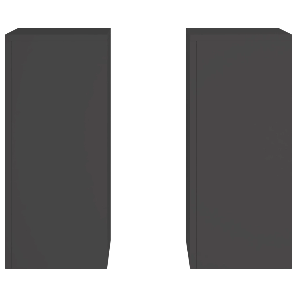 Supporti per Piante da Esterno Colonna 2 pz Nero 24x24x55 cm Acciaio