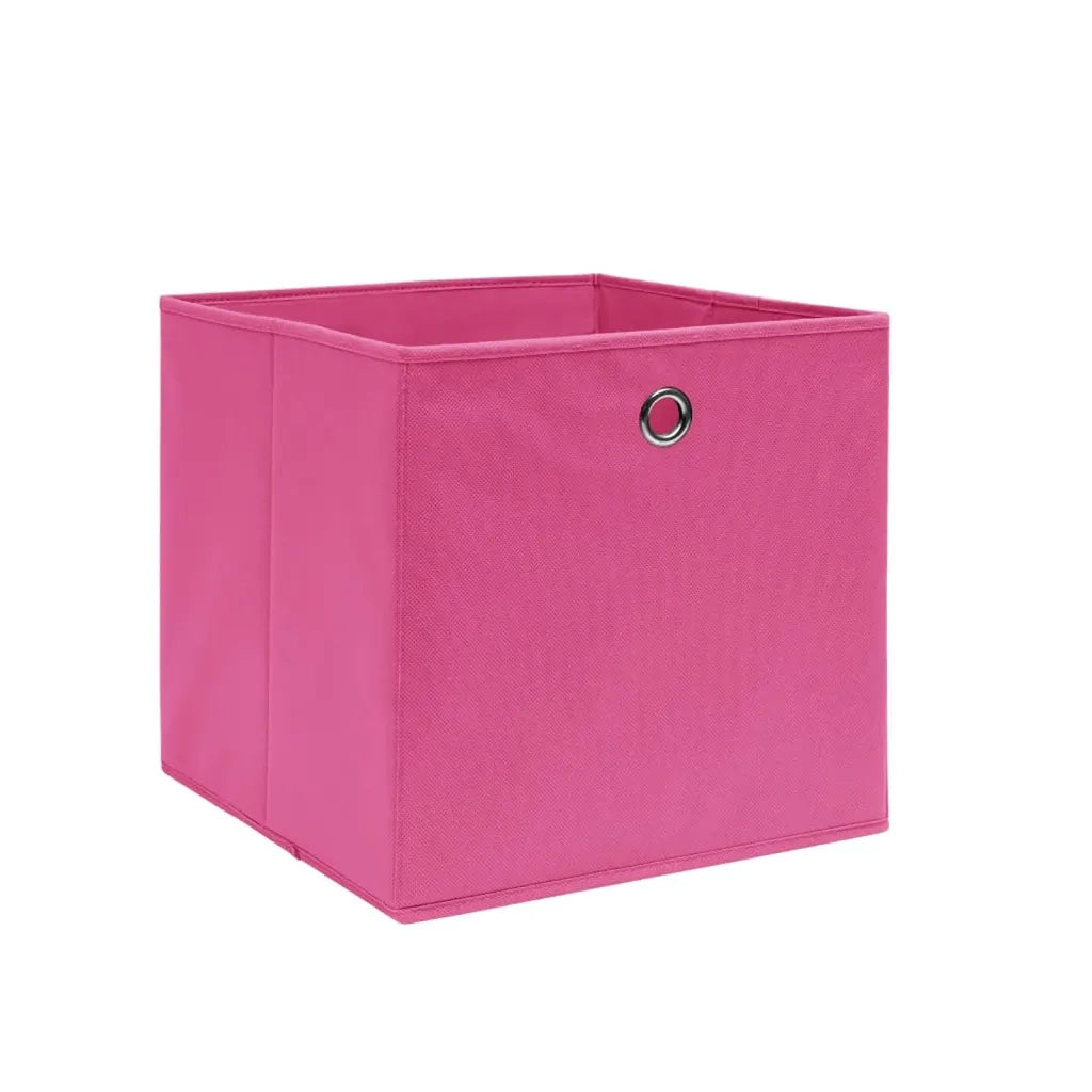 Contenitori 4 pz in Tessuto non Tessuto 28x28x28 cm Rosa 325203