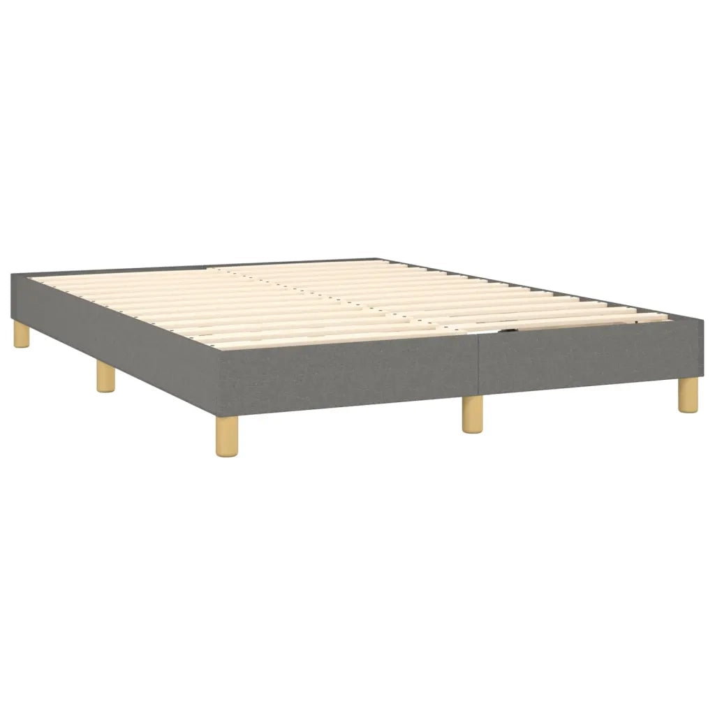 Giroletto a Molle con Materasso Grigio Scuro 140x190 cm Tessuto 3126638