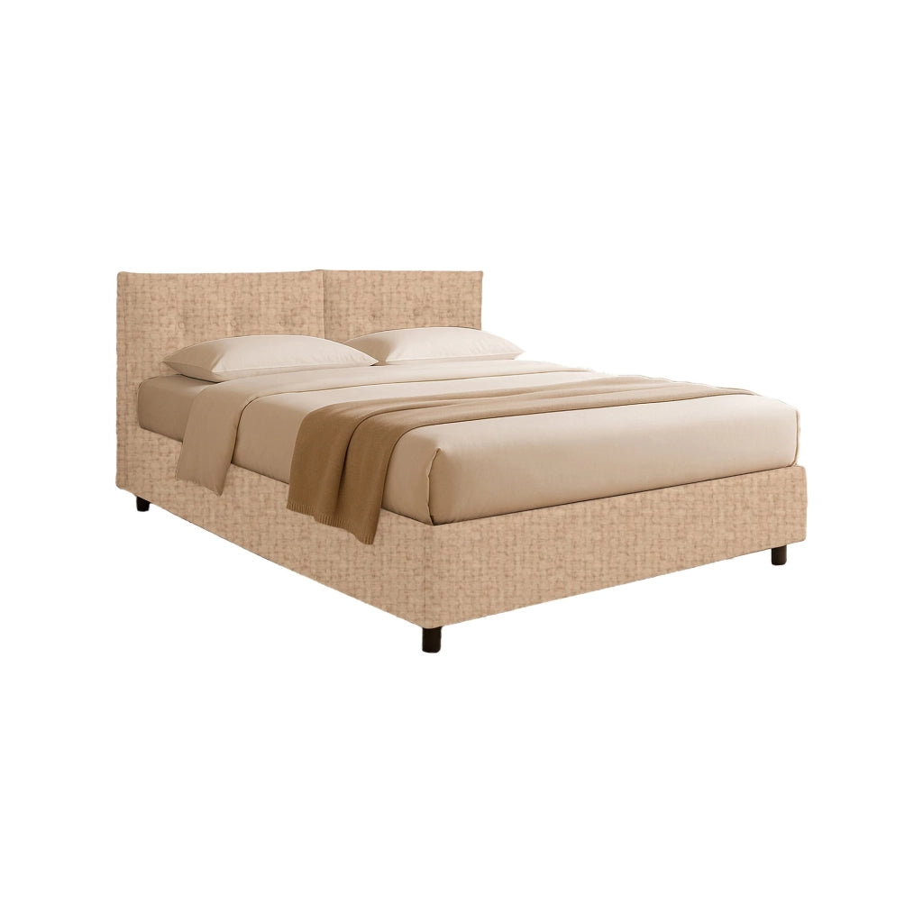 Truro, Letto Singolo Sfoderabile Made in Italy, Beige
