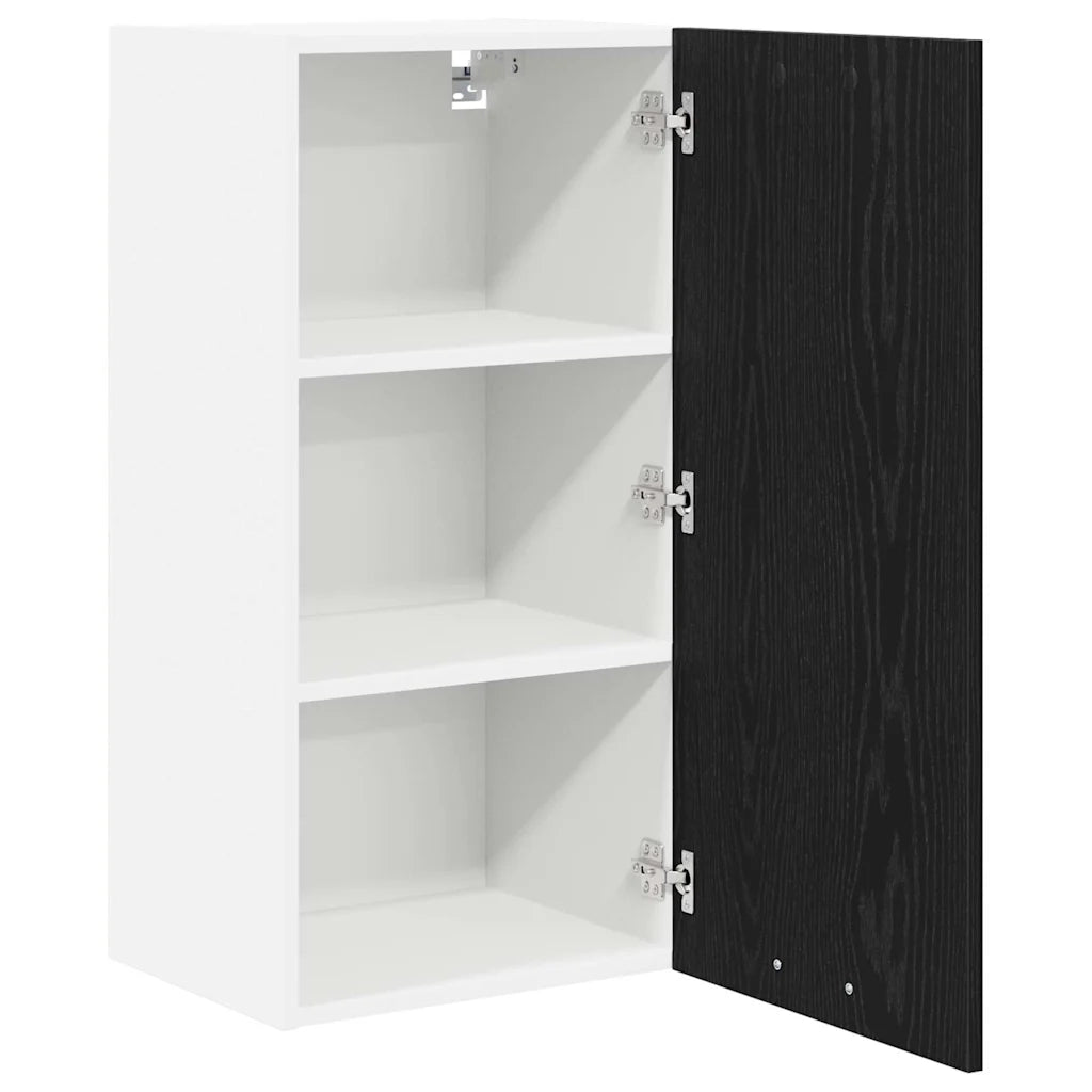 Armadio pensile Riga Rovere Nero e Bianco 40 x 31 x 80 cm 884259